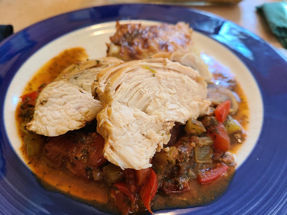 Bosnia chicken and peppers